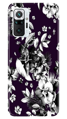 white flowers Mobile Back Case for Redmi Note 10 Pro (Design - 7)