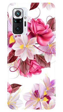 Beautiful flowers Mobile Back Case for Redmi Note 10 Pro (Design - 23)