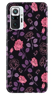 Rose Black Background Mobile Back Case for Redmi Note 10 Pro Max (Design - 27)