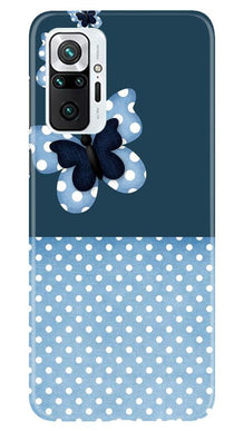 White dots Butterfly Mobile Back Case for Redmi Note 10 Pro Max (Design - 31)