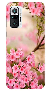 Pink flowers Mobile Back Case for Redmi Note 10 Pro Max (Design - 69)