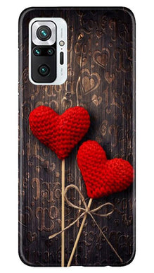 Red Hearts Mobile Back Case for Redmi Note 10 Pro (Design - 80)