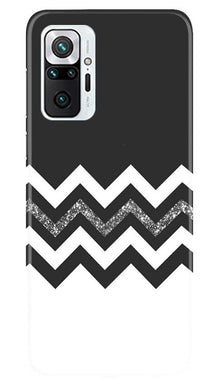 Black white Pattern2Mobile Back Case for Redmi Note 10 Pro Max (Design - 83)