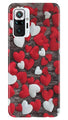 Red White Hearts Case for Redmi Note 10 Pro Max  (Design - 105)