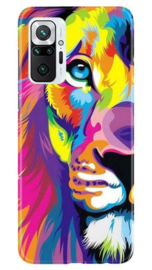 Colorful Lion Mobile Back Case for Redmi Note 10 Pro  (Design - 110)