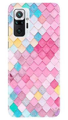Pink Pattern Mobile Back Case for Redmi Note 10 Pro (Design - 215)