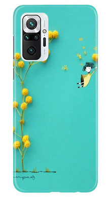 Flowers Girl Mobile Back Case for Redmi Note 10 Pro Max (Design - 216)