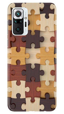 Puzzle Pattern Mobile Back Case for Redmi Note 10 Pro (Design - 217)