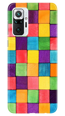 Colorful Square Mobile Back Case for Redmi Note 10 Pro (Design - 218)