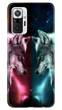 Wolf fight Mobile Back Case for Redmi Note 10 Pro Max (Design - 221)