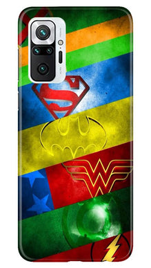 Superheros Logo Mobile Back Case for Redmi Note 10 Pro Max (Design - 251)