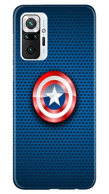 Captain America Shield Mobile Back Case for Redmi Note 10 Pro Max (Design - 253)