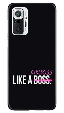Like a Girl Boss Mobile Back Case for Redmi Note 10 Pro Max (Design - 265)