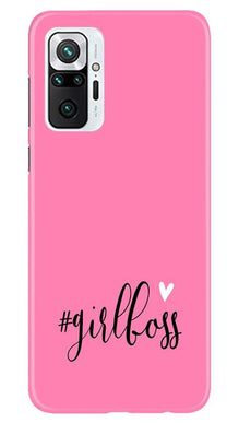 Girl Boss Pink Mobile Back Case for Redmi Note 10 Pro (Design - 269)