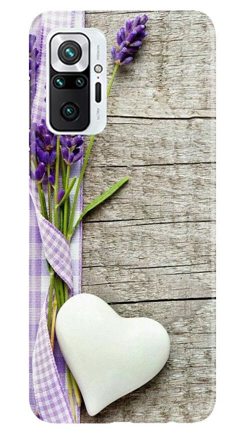 White Heart Case for Redmi Note 10 Pro (Design No. 298)