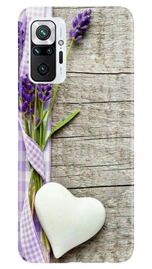 White Heart Mobile Back Case for Redmi Note 10 Pro Max (Design - 298)