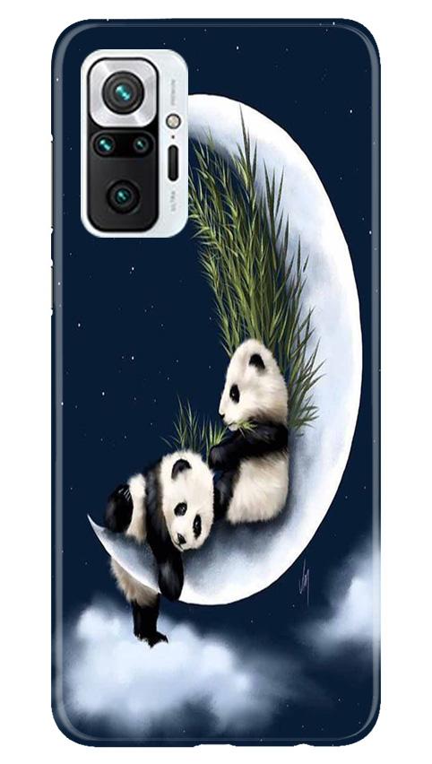 Panda Moon Mobile Back Case for Redmi Note 10 Pro (Design - 318)