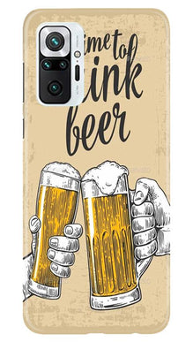 Drink Beer Mobile Back Case for Redmi Note 10 Pro (Design - 328)