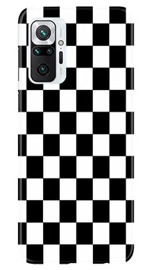 Black White Boxes Mobile Back Case for Redmi Note 10 Pro (Design - 372)