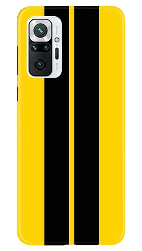 Black Yellow Pattern Mobile Back Case for Redmi Note 10 Pro Max (Design - 377)