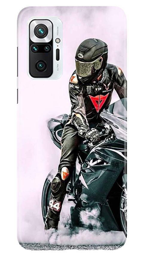 Biker Mobile Back Case for Redmi Note 10 Pro Max (Design - 383)