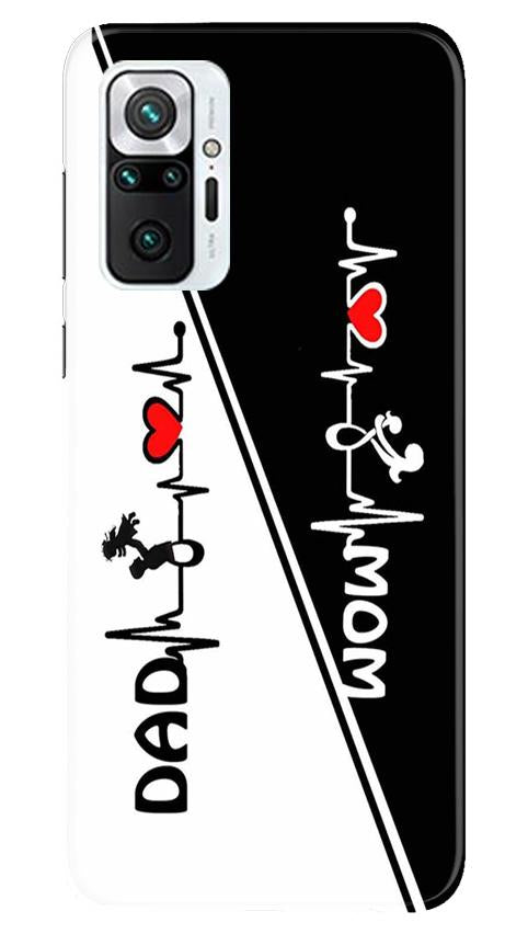 Love Mom Dad Mobile Back Case for Redmi Note 10 Pro (Design - 385)