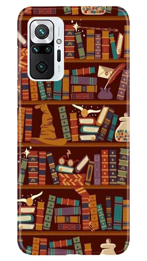 Book Shelf Mobile Back Case for Redmi Note 10 Pro (Design - 390)