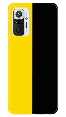 Black Yellow Pattern Mobile Back Case for Redmi Note 10 Pro (Design - 397)