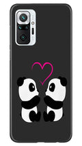 Panda Love Mobile Back Case for Redmi Note 10 Pro (Design - 398)