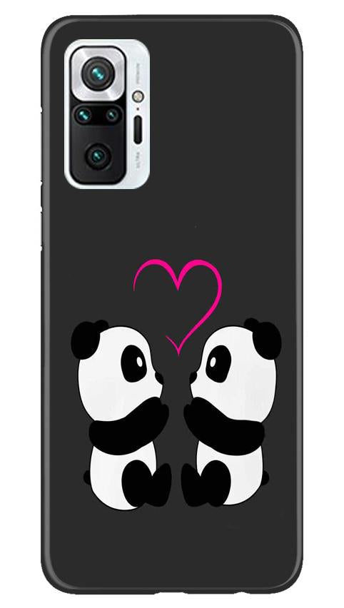 Panda Love Mobile Back Case for Redmi Note 10 Pro (Design - 398)