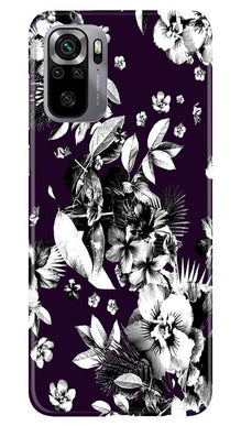 white flowers Mobile Back Case for Redmi Note 10S (Design - 7)
