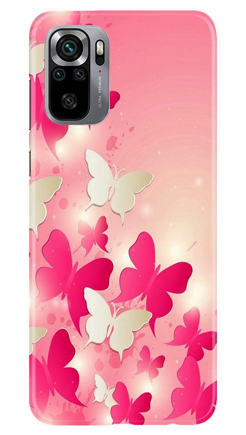 White Pick Butterflies Case for Redmi Note 10S
