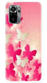 White Pick Butterflies Case for Redmi Note 10S