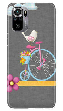 Sparron with cycle Mobile Back Case for Redmi Note 10S (Design - 34)