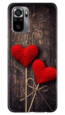 Red Hearts Mobile Back Case for Redmi Note 10S (Design - 80)