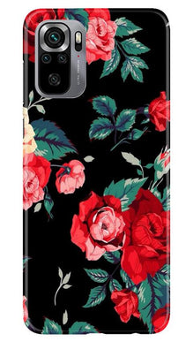 Red Rose2 Mobile Back Case for Redmi Note 10S (Design - 81)