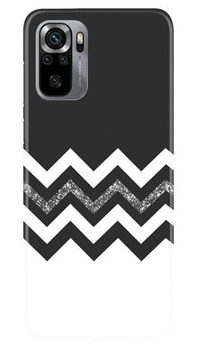 Black white Pattern2Mobile Back Case for Redmi Note 10S (Design - 83)