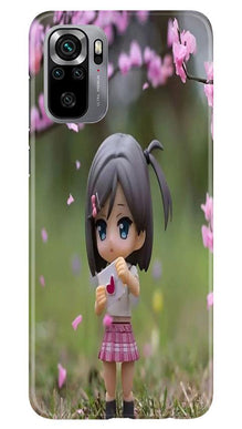 Cute Girl Mobile Back Case for Redmi Note 10S (Design - 92)
