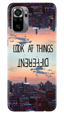 Look at things different Mobile Back Case for Redmi Note 10S (Design - 99)