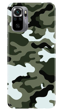 Army Camouflage Mobile Back Case for Redmi Note 10S  (Design - 108)