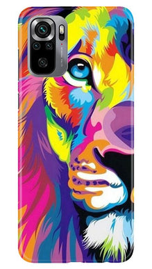 Colorful Lion Mobile Back Case for Redmi Note 10S  (Design - 110)