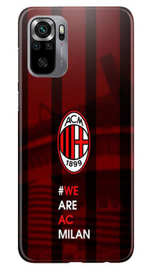 AC Milan Mobile Back Case for Redmi Note 10S  (Design - 155)