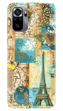 Travel Eiffel Tower Mobile Back Case for Redmi Note 10S (Design - 206)