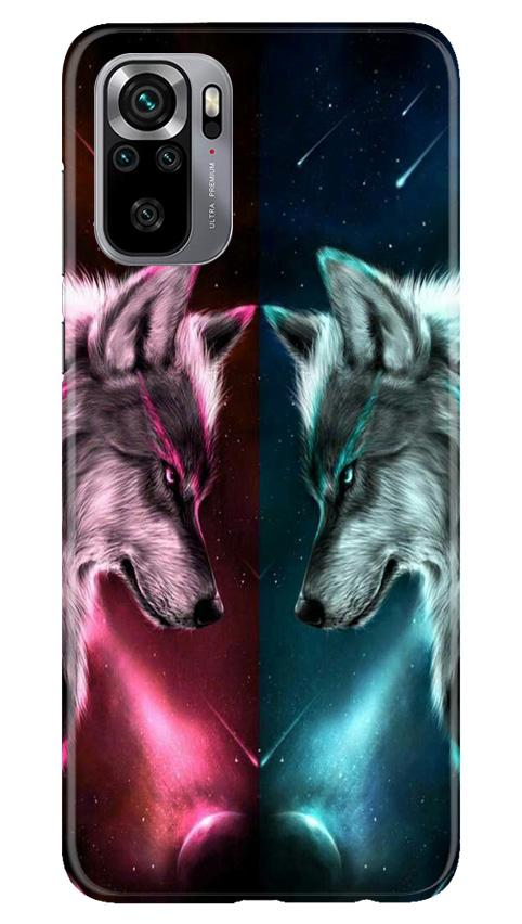 Wolf fight Case for Redmi Note 10S (Design No. 221)