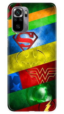 Superheros Logo Mobile Back Case for Redmi Note 10S (Design - 251)