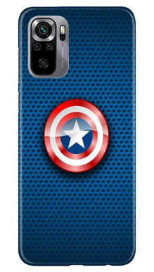 Captain America Shield Mobile Back Case for Redmi Note 10S (Design - 253)