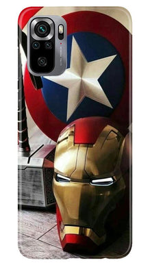 Ironman Captain America Mobile Back Case for Redmi Note 10S (Design - 254)
