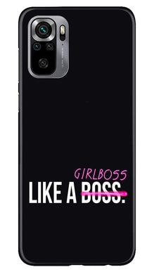 Like a Girl Boss Mobile Back Case for Redmi Note 10S (Design - 265)
