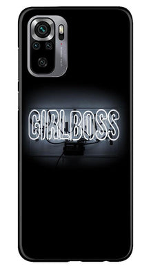 Girl Boss Black Mobile Back Case for Redmi Note 10S (Design - 268)