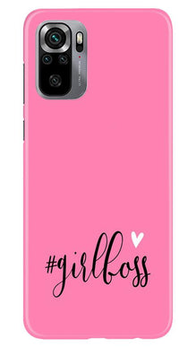 Girl Boss Pink Mobile Back Case for Redmi Note 10S (Design - 269)
